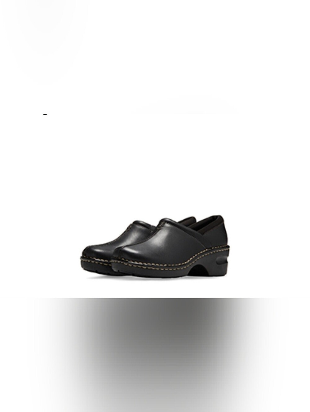 Eastland Black Kids Slip-On Clogs with Contrast Stitching